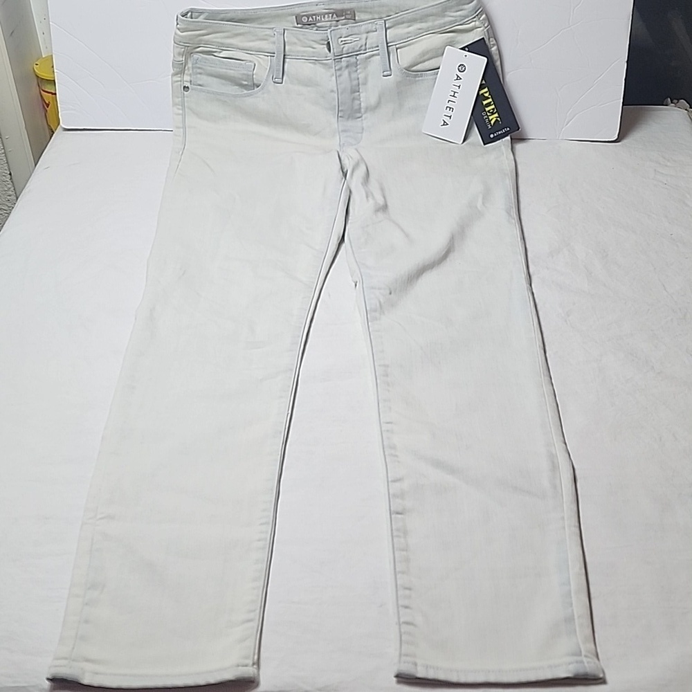 NWT Athleta Sculptek Skinny Jeans Light Indigo Size 14 Spring 2018 - Picture 2 of 13